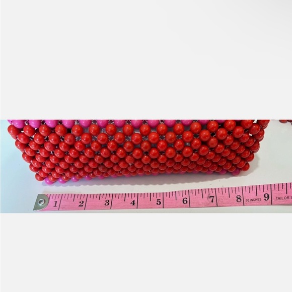 NEW Kate Spade New York x Target - Pink/Red  Colorblock Beaded Crossbody Bag - Picture 8 of 9